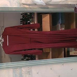 Reformation jeans red wrap dress M EUC